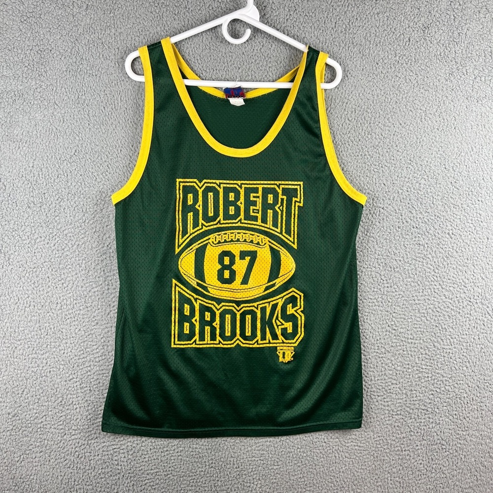 Vintage Pro I.D. Robert Brooks #87 Jersey Tank Top Mesh USA Mens XL Packers - Picture 1 of 12
